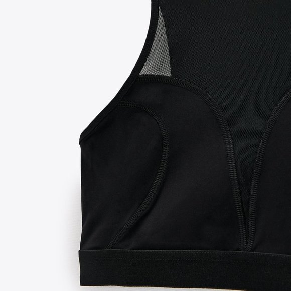 Zara Contrast black crop top - Picture 4 of 9